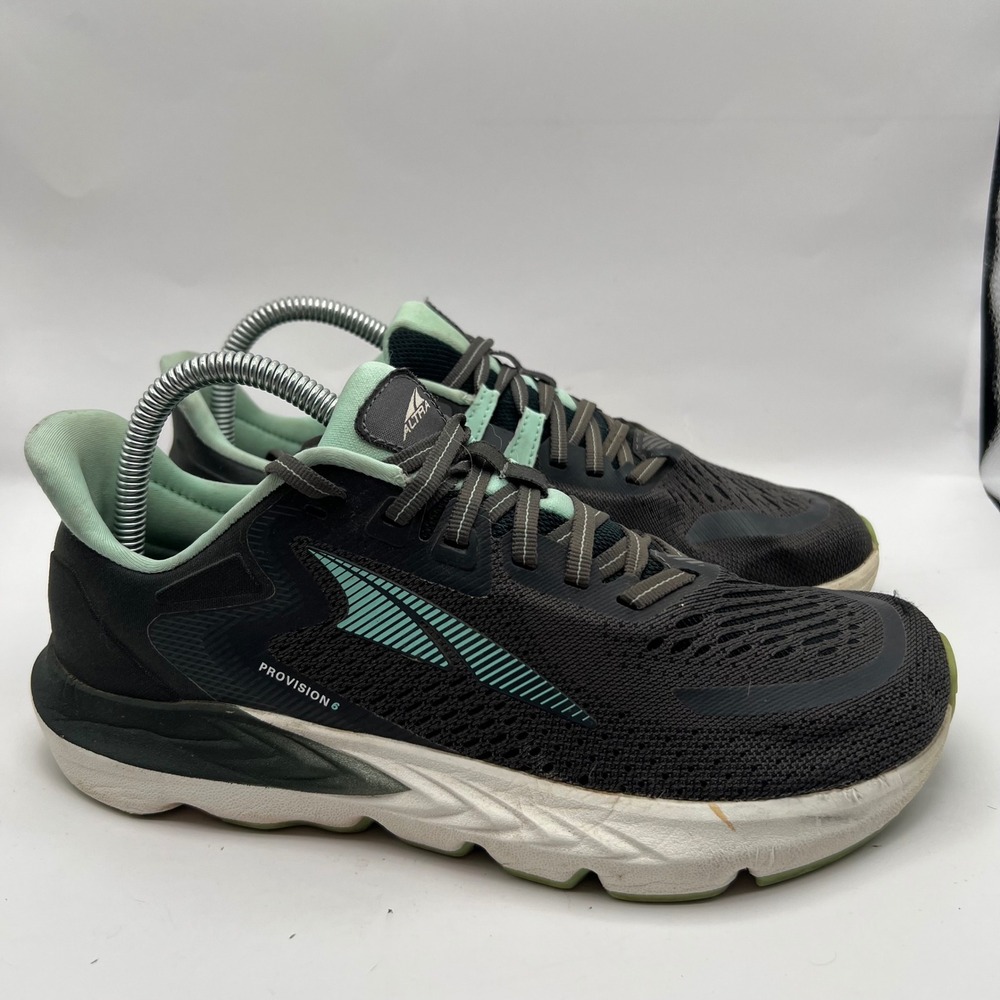 Altra Provision 6 Womens Running Shoes Black Mint size 8 zero drop road sneakers